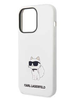 Чехол Karl Lagerfeld для iPhone 14 Pro из силикона White