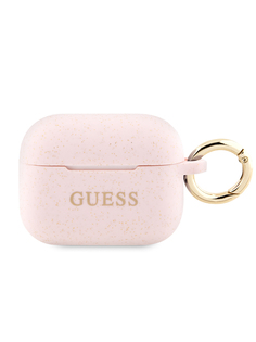 Чехол Guess для Airpods Pro 2 с кольцом pink