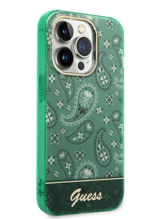 Чехол Guess для iPhone 14 Pro с принтом Green