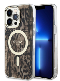 Чехол Guess для iPhone 14 Pro Max с MagSafe Brown