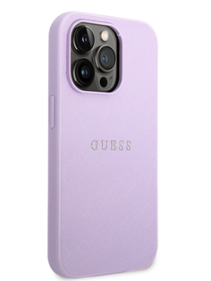 Чехол Guess для iPhone 14 Pro Max из экокожи Purple