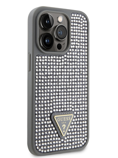 Чехол Guess для iPhone 14 Pro со стразами Silver