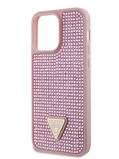 Чехол Guess для iPhone 14 Pro Max со стразами Pink