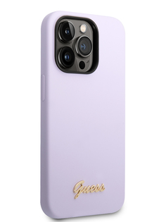 Чехол Guess для iPhone 14 Pro Max силиконовый, Purple