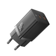 Сетевое зарядное устройство Baseus CCGP180101, 2xType-C, GaN Pro, QC 40W, черный