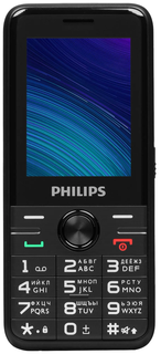 Мобильный телефон Philips Е6500 Xenium 0.048 черный моноблок 4G 2Sim 2.4" 240x320 0.3Mpix