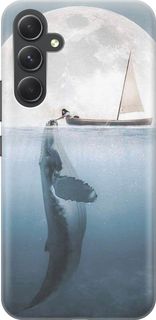 Силиконовый чехол на Samsung Galaxy A54 5G "Кит и лодка" Gosso Cases