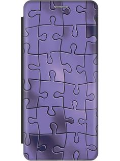 Чехол-книжка на Samsung Galaxy A34 5G "Фиолетовый пазл" черный Gosso Cases