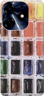 Силиконовый чехол на Tecno Spark 10 Pro "Палитра красок" Gosso Cases
