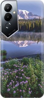 Силиконовый чехол на Tecno Pova 4 с принтом "Дымка над горным озером" Gosso Cases