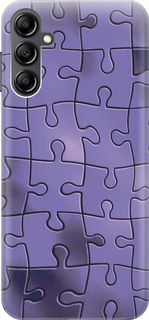 Силиконовый чехол на Samsung Galaxy A14 "Фиолетовый пазл" Gosso Cases