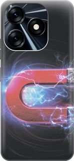 Силиконовый чехол на Tecno Spark 10 "Южный полюс магнита" Gosso Cases