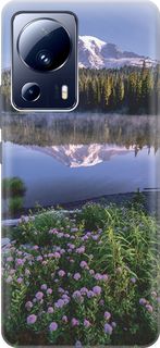 Силиконовый чехол на Xiaomi 13 Lite "Дымка над горным озером" Gosso Cases
