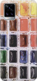 Силиконовый чехол на Vivo V20 "Палитра красок" Gosso Cases