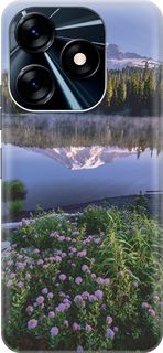 Силиконовый чехол на Tecno Spark 10 "Дымка над горным озером" Gosso Cases