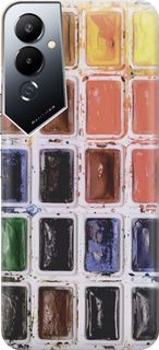 Силиконовый чехол на Tecno Pova 4 с принтом "Палитра красок" Gosso Cases