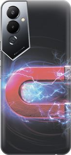 Силиконовый чехол на Tecno Pova 4 с принтом "Южный полюс магнита" Gosso Cases