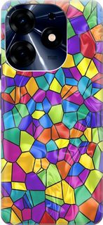 Силиконовый чехол на Tecno Spark 10 Pro "Яркая мозаика" Gosso Cases