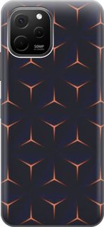 Силиконовый чехол на Huawei nova Y61 с эффектом блеска "Темные пирамиды" Gosso Cases