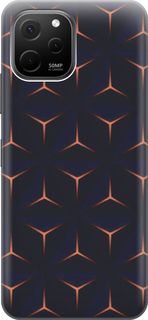 Силиконовый чехол на Huawei nova Y61 с эффектом блеска "Темные пирамиды" Gosso Cases