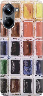 Силиконовый чехол на Realme 10 Pro "Палитра красок" Gosso Cases