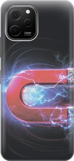 Силиконовый чехол на Huawei nova Y61 с принтом "Южный полюс магнита" Gosso Cases