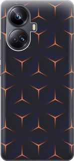 Чехол на Realme 10 Pro+ "Темные пирамиды" Gosso Cases