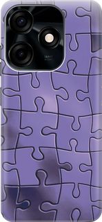 Силиконовый чехол на Tecno Spark 10C "Фиолетовый пазл" Gosso Cases