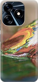 Силиконовый чехол на Tecno Spark 10 "Кисть и краска" Gosso Cases