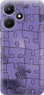 Силиконовый чехол на Infinix Hot 30i "Фиолетовый пазл" Gosso Cases