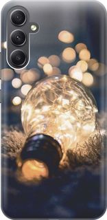 Силиконовый чехол на Samsung Galaxy A34 5G "Гирлянда в лампочке" Gosso Cases