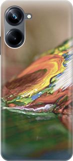 Силиконовый чехол на Realme 10 Pro "Кисть и краска" Gosso Cases