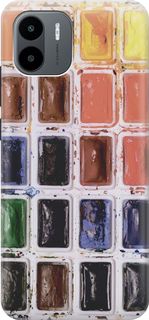 Силиконовый чехол на Xiaomi Redmi A1 с принтом "Палитра красок" Gosso Cases