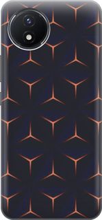 Силиконовый чехол на Vivo Y02 с эффектом блеска "Темные пирамиды" Gosso Cases