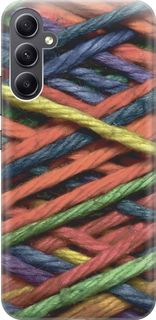 Силиконовый чехол на Samsung Galaxy A34 5G "Разноцветная пряжа" Gosso Cases
