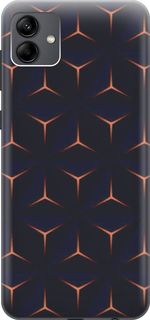 Силиконовый чехол на Samsung Galaxy A04 с эффектом блеска "Темные пирамиды" Gosso Cases