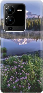 Силиконовый чехол на Vivo V25 Pro 5G с принтом "Дымка над горным озером" Gosso Cases