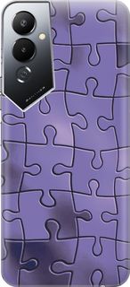 Силиконовый чехол на Tecno Pova 4 с принтом "Фиолетовый пазл" Gosso Cases