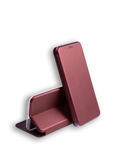 Чехол книжка для Infinix Smart 6 HD защитный, противоударный, с магнитом, бордовый Zibelino
