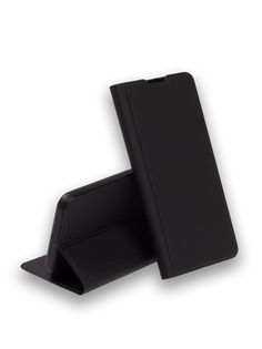 Чехол книжка для Xiaomi Redmi 10A защитный, противоударный, с магнитом, черный Zibelino