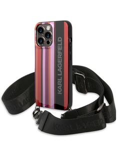 Чехол Karl Lagerfeld для iPhone 13 Pro с ремешком Pink