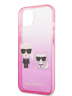 Чехол Karl Lagerfeld для iPhone 13 Karl & Choupette розовый