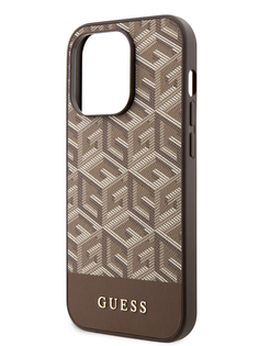 Чехол Guess для iPhone 13 Pro с MagSafe CUBE, Brown