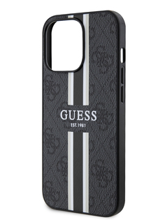 Чехол Guess для iPhone 13 Pro из экокожи с MagSafe, Black