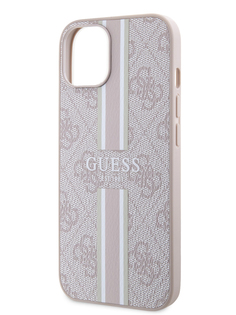 Чехол Guess для iPhone 13 с MagSafe розовый