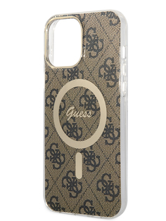 Чехол Guess для iPhone 13 Pro Max с MagSafe Brown/Gold