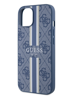 Чехол Guess для iPhone 13 с MagSafe голубой