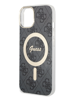 Чехол Guess для iPhone 13 с MagSafe Black/Gold