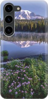 Силиконовый чехол на Samsung Galaxy S23 с принтом "Дымка над горным озером" Gosso Cases