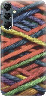 Силиконовый чехол на Samsung Galaxy A24 с принтом "Разноцветная пряжа" Gosso Cases